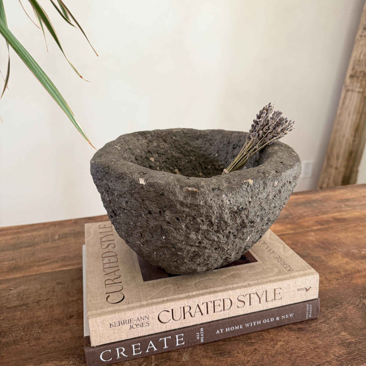 Stone Mortar Planter 48