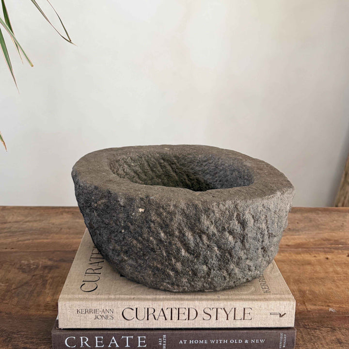Stone Mortar Planter