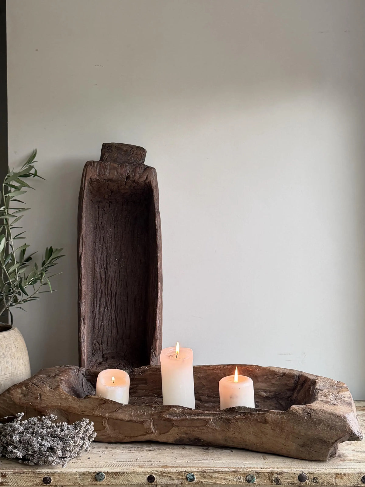 Primitive Teak Wood Tray