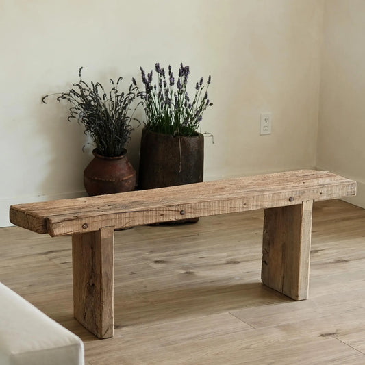 Antique Slab Bench 53"