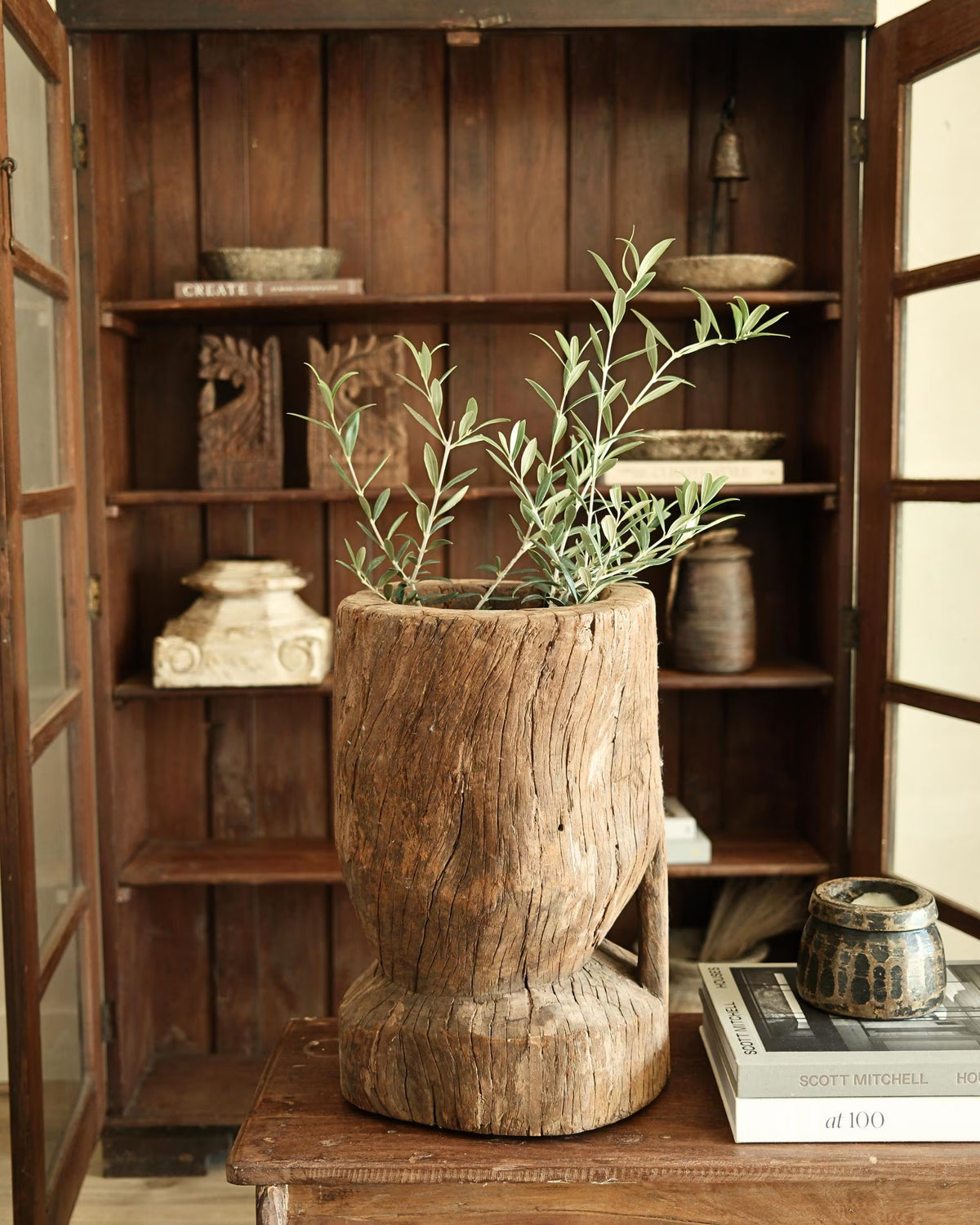 Teak Ukhali Planter 18"