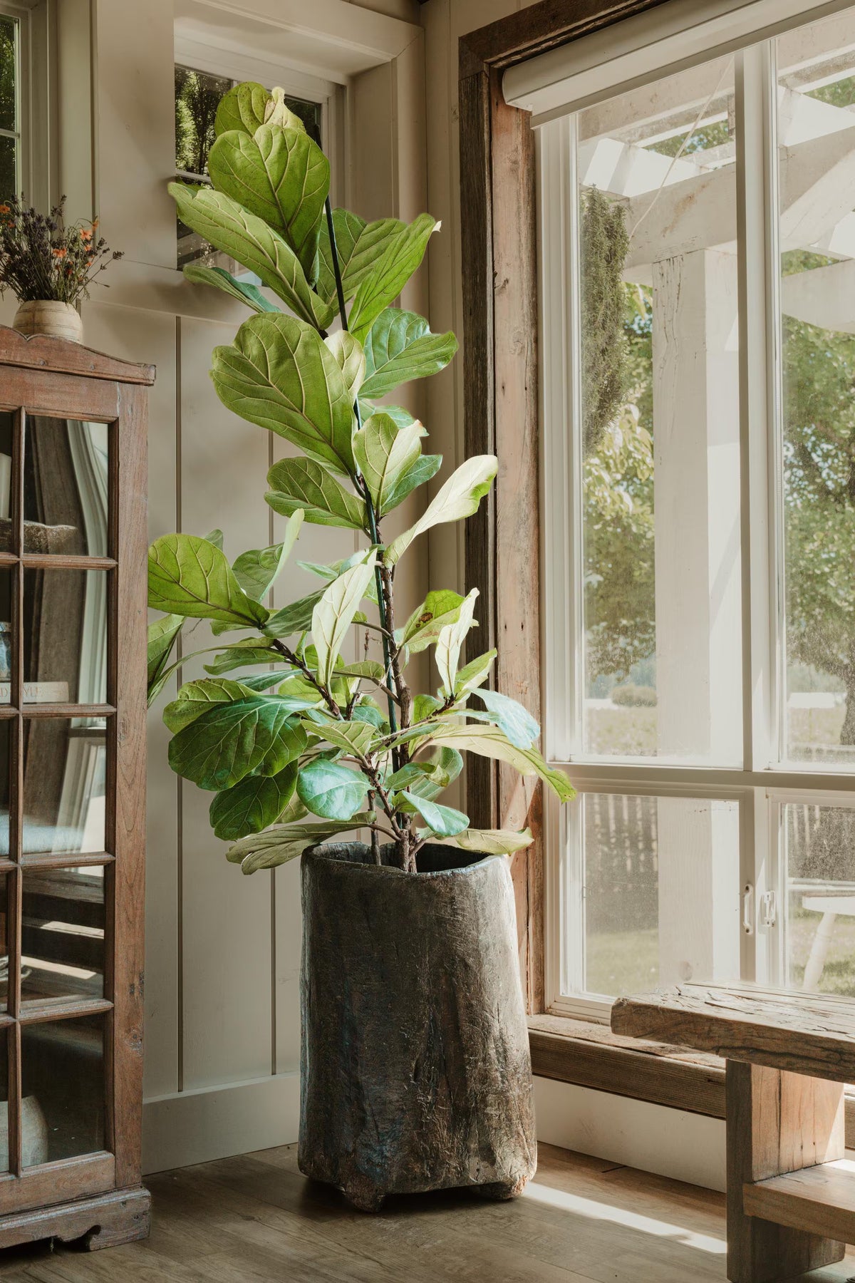 Antique Naga Wood Planter 24"