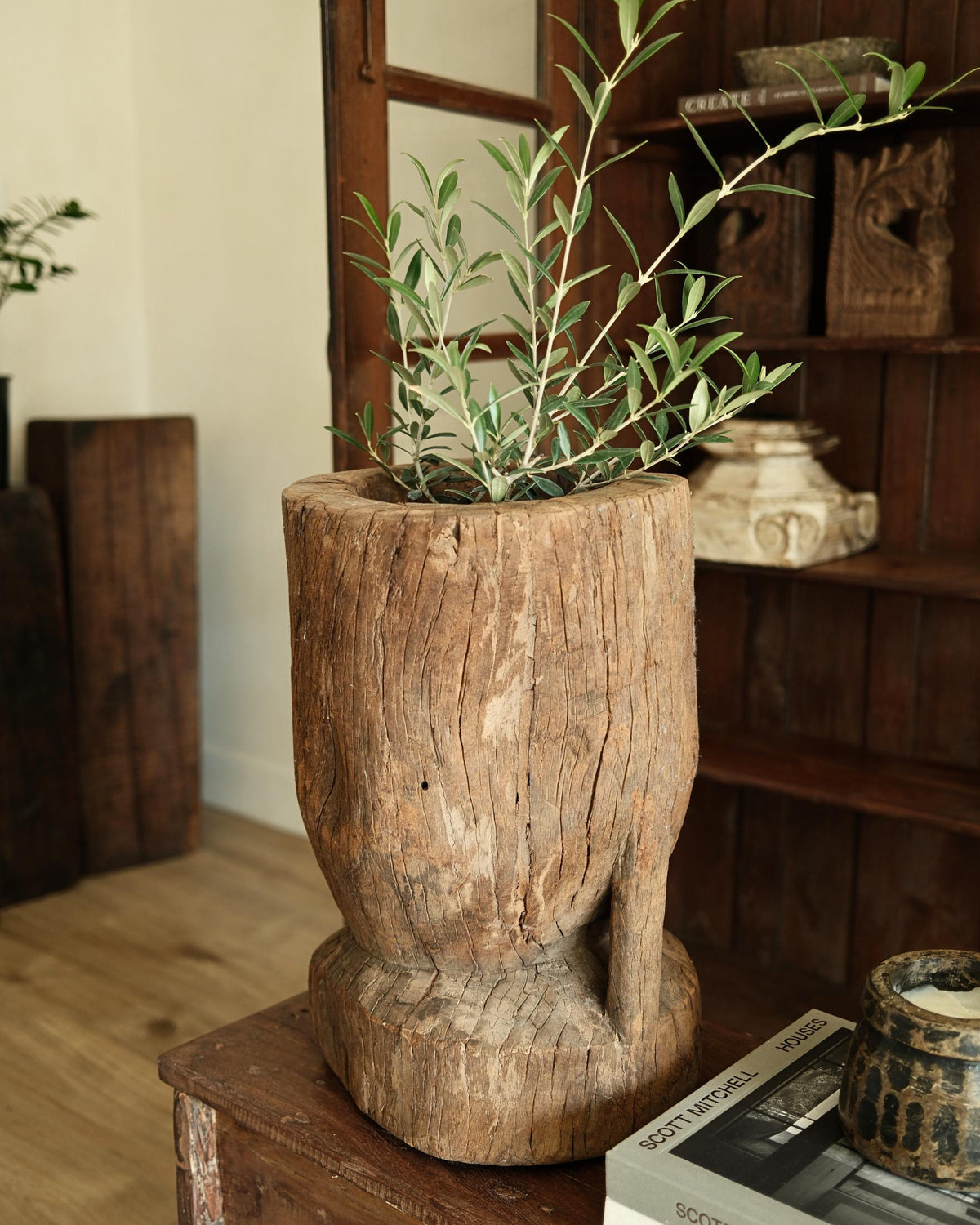 Teak Ukhali Planter 18"