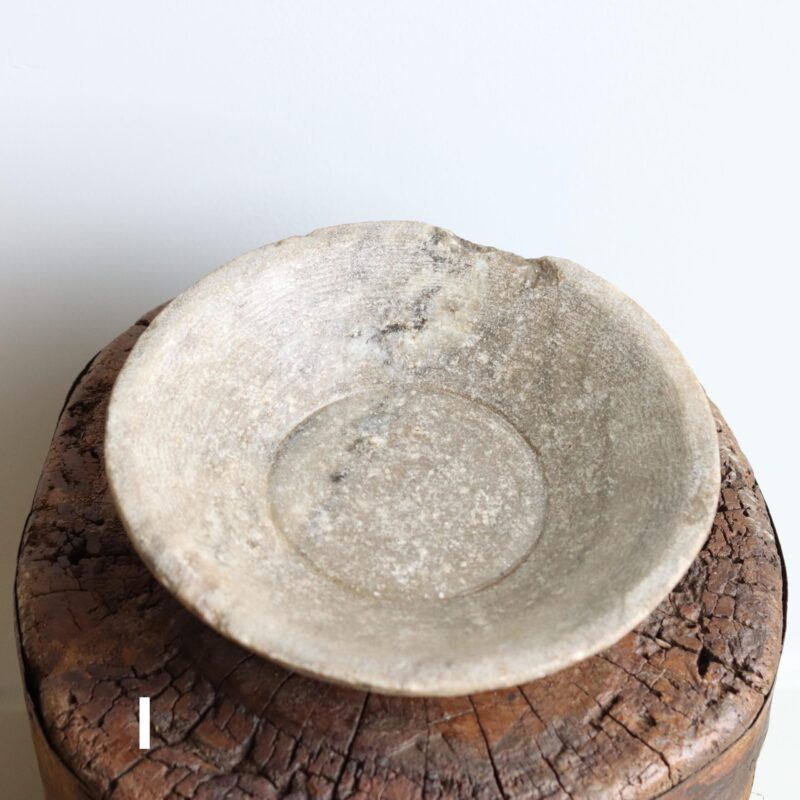 Vintage Marble Bowl, Antique Hand Carved Natural Stone Decor, Mid Century Tableware & Home Accent